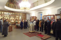 Встреча ковчега с частицей святых мощей преподобного Сергия Радонежского